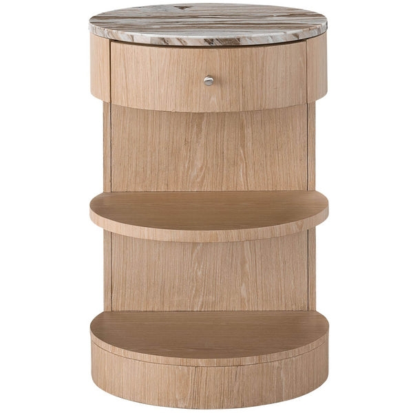 Home Fashion Breeze Nighstand White Oak
