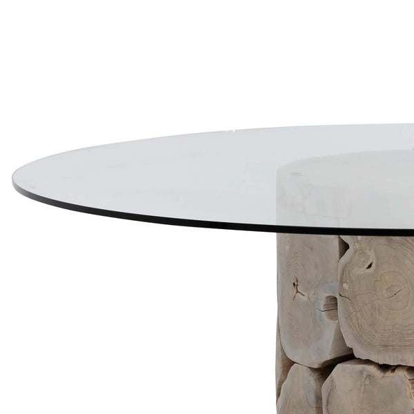 Home Fashion Briar Round Dining Table Bleached