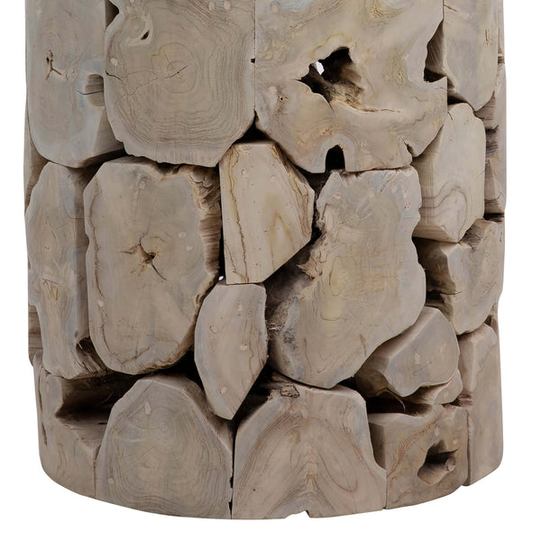 Home Fashion Briar Round Dining Table Bleached