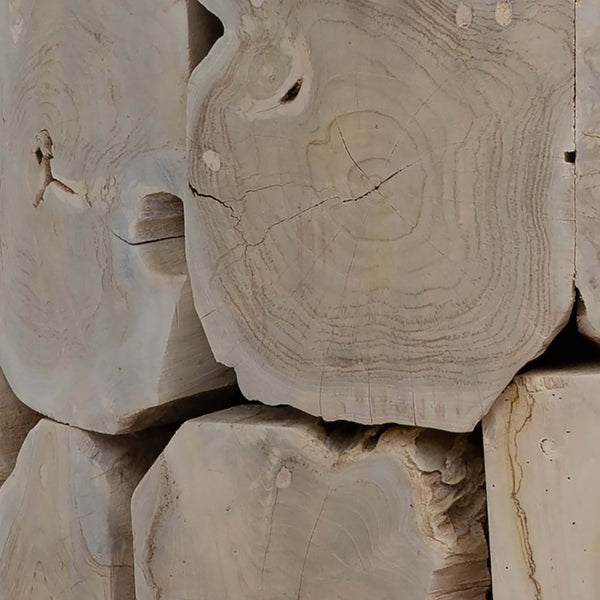 Home Fashion Briar Round Dining Table Bleached