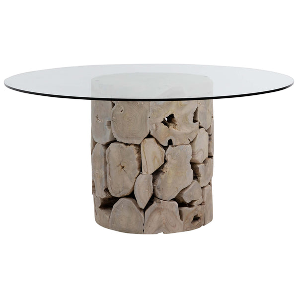 home fashion Briar Round Dining Table Bleached