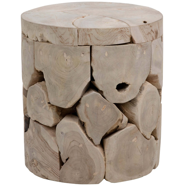 home fashion Briar Round End Table Bleached