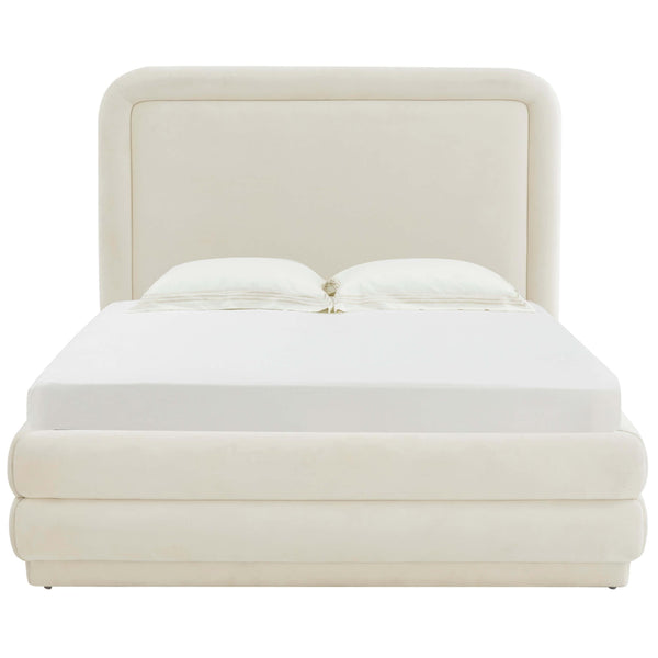 Home Fashion Briella Velvet Bed Cream