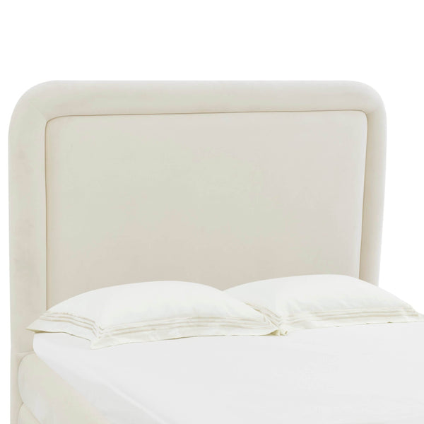 Home Fashion Briella Velvet Bed Cream