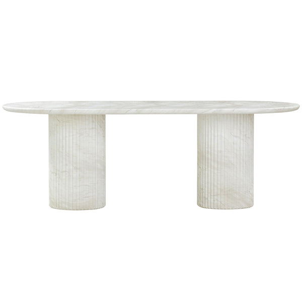 Home Fashion Brut Dining Table Marble Finish