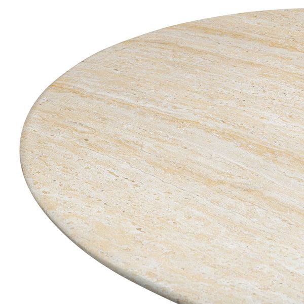 Home Fashion Brut Dining Table Travertine Finish