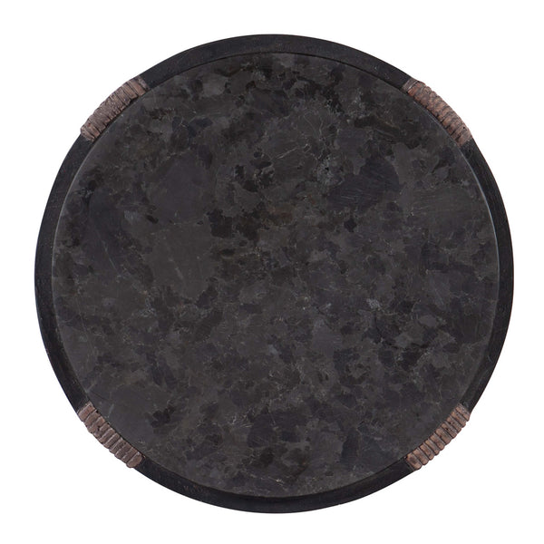 Home Fashion Burbank Round Accent Table Dark Brown