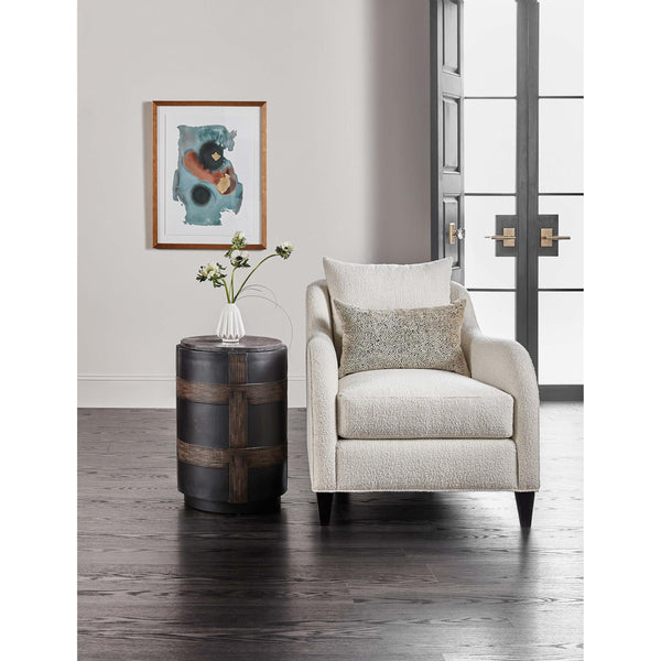 Home Fashion Burbank Round Accent Table Dark Brown