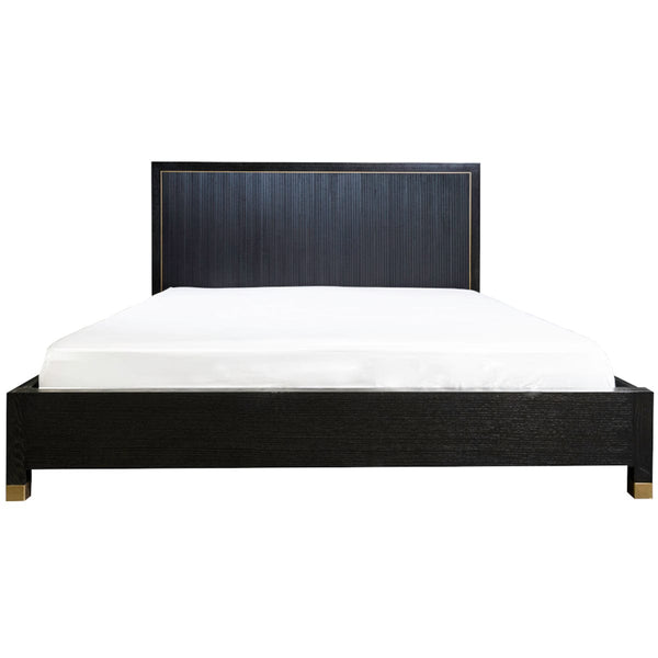 Home Fashion Caleb King Bed Onyx Oak