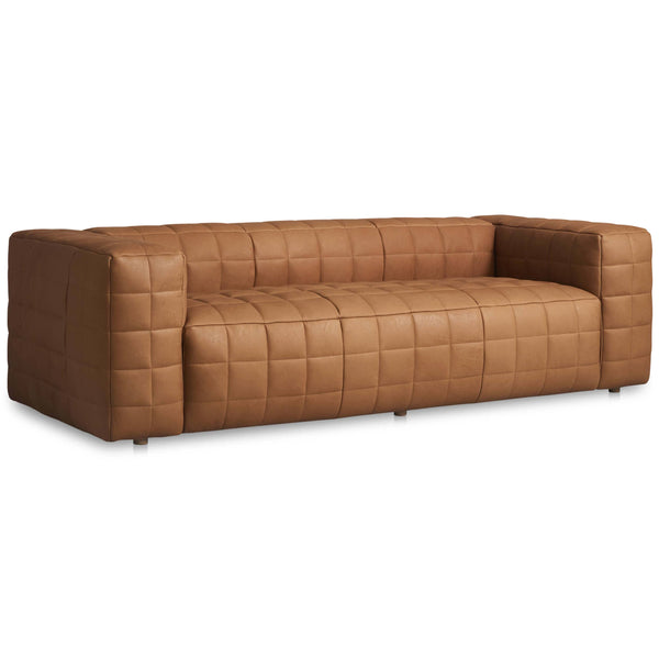 Home Fashion Callan Leather Sofa Tan
