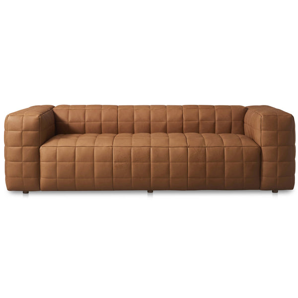home fashion Callan Leather Sofa Tan