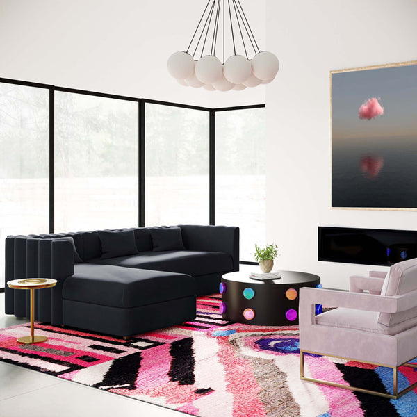 Home Fashion Callie Sectional LAF Black