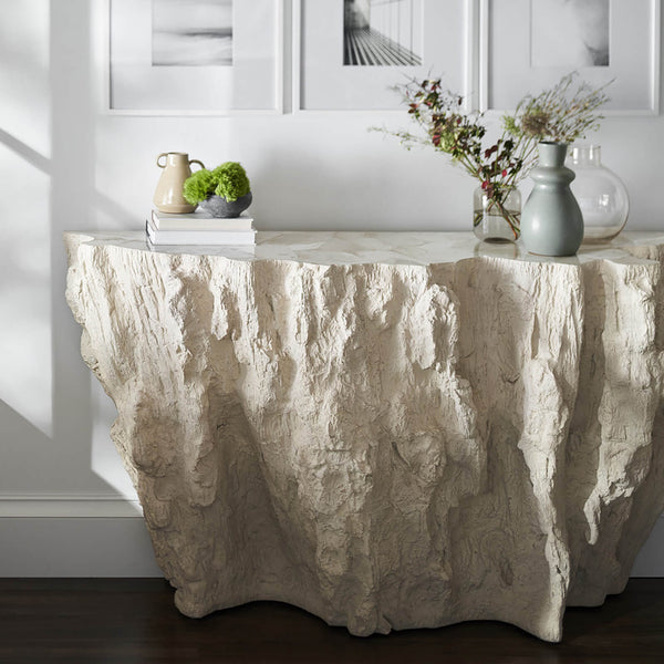 Home Fashion Camilla Fossilized Clam Console Table