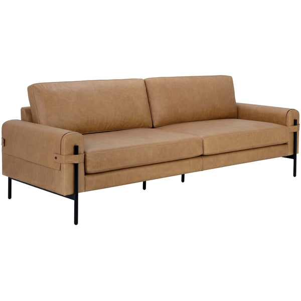 Home Fashion Camus Leather Sofa Ludlow Sesame