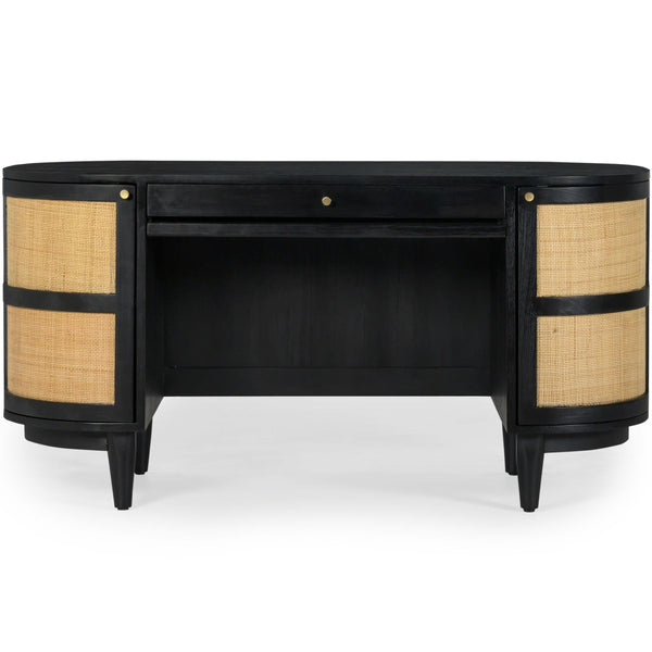 Home Fashion Canggu Cane Desk Charcoal