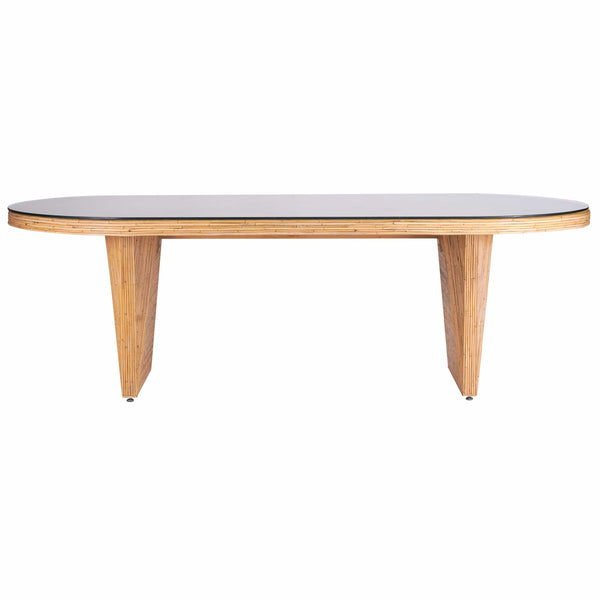 Home Fashion Caren Oval Dining Table Natural