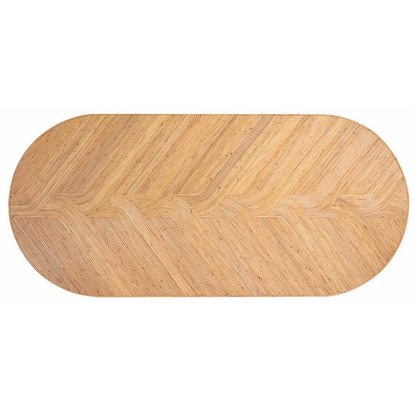 Home Fashion Caren Oval Dining Table Natural