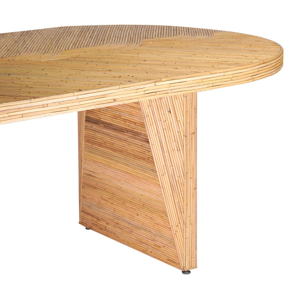 Home Fashion Caren Oval Dining Table Natural