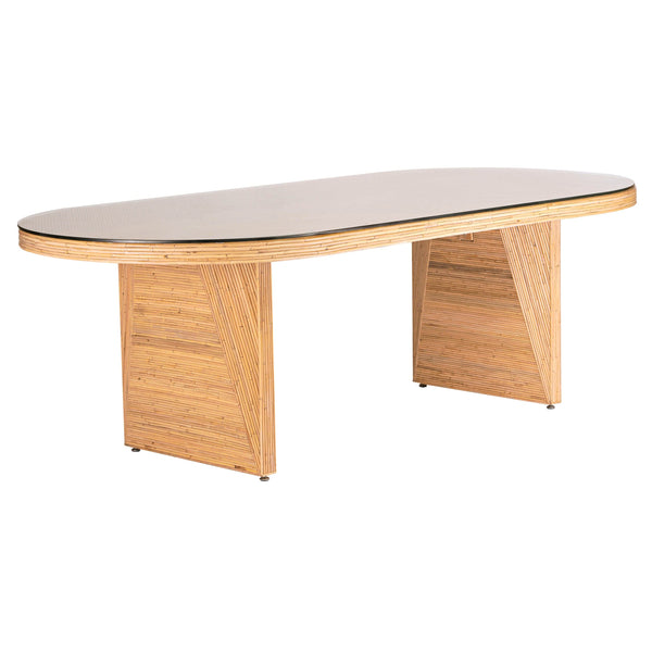 home fashion Caren Oval Dining Table Natural