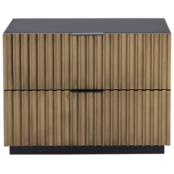 Home Fashion Carlin Nightstand Black/Antique Brass