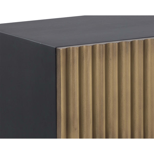 Home Fashion Carlin Nightstand Black/Antique Brass