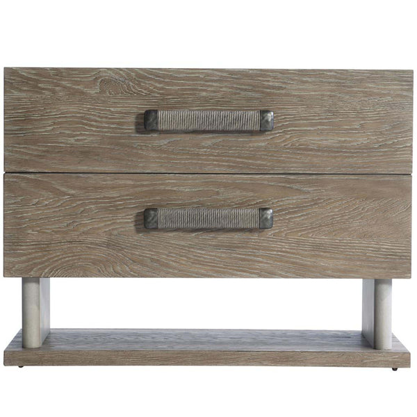 Home Fashion Casa Paros 2 Drawer Nightstand Playa