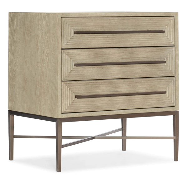 home fashion Cascade 3 Drawer Nightstand