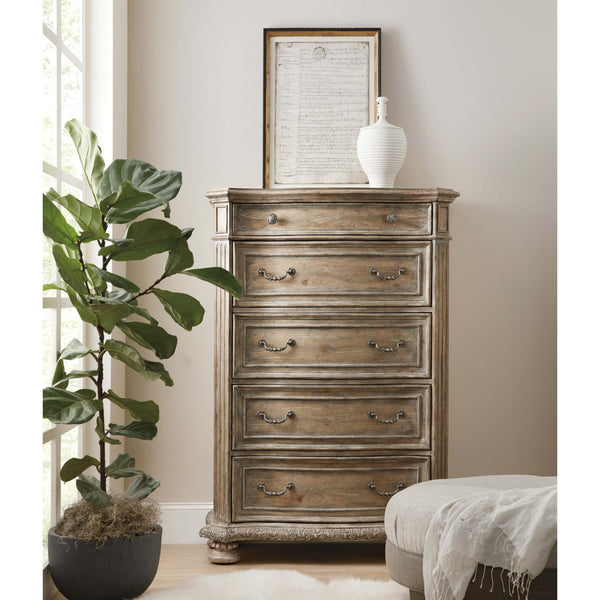 Home Fashion Castella 5 Drawer Chest Antique Slate