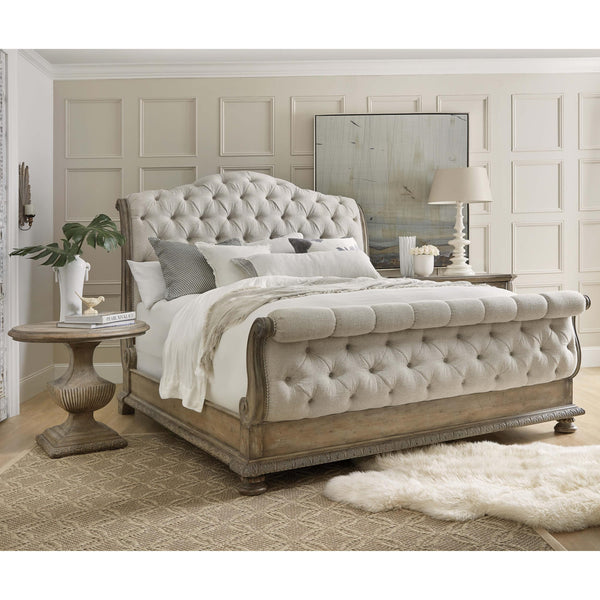 Home Fashion Castella King Tufted Bed Natural Tan