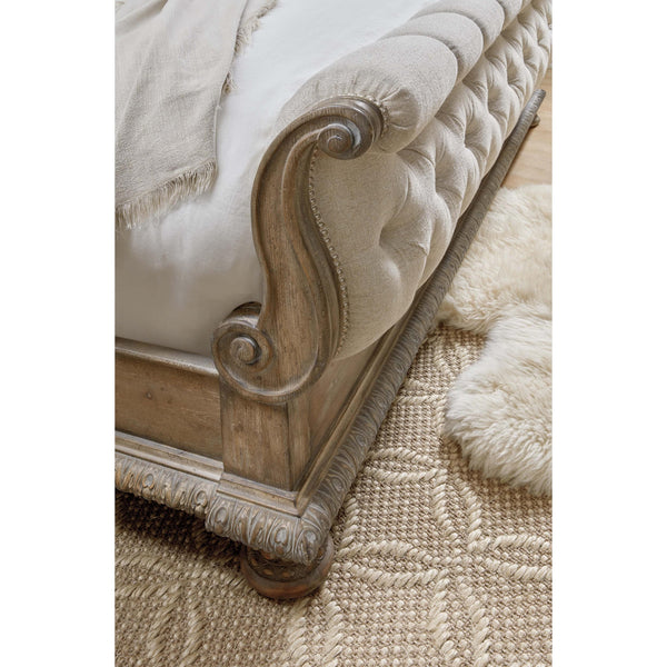 Home Fashion Castella King Tufted Bed Natural Tan