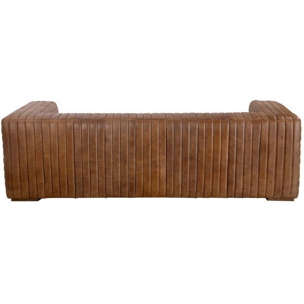 Home Fashion Castle Leather Sofa Light Brown
