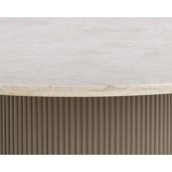 Home Fashion Cataldi Round Dining Table Taupe