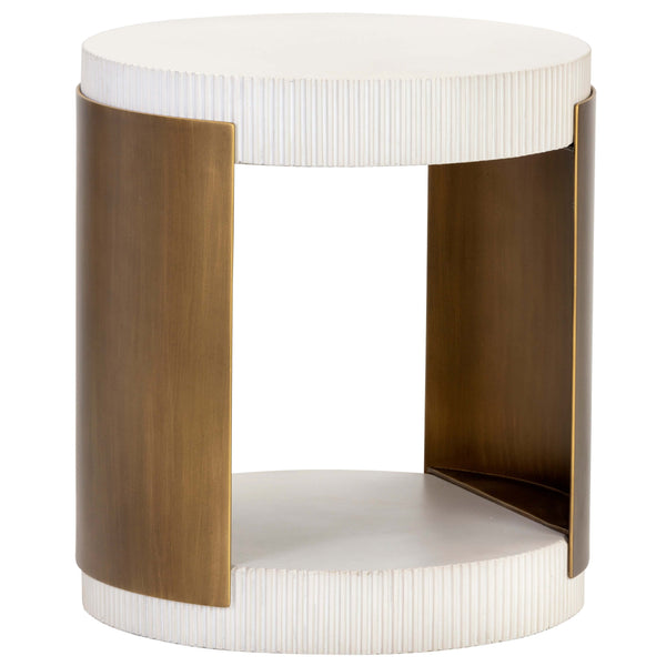 home fashion Cavette Side Table White