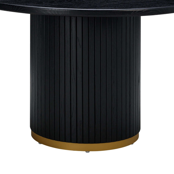 Home Fashion Chelsea Round Dining Table Black
