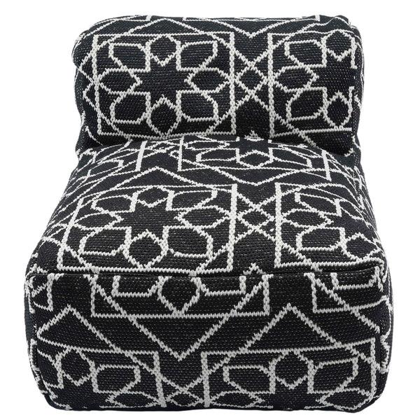 Home Fashion Chiara Indoor/Outdoor Pouf Black