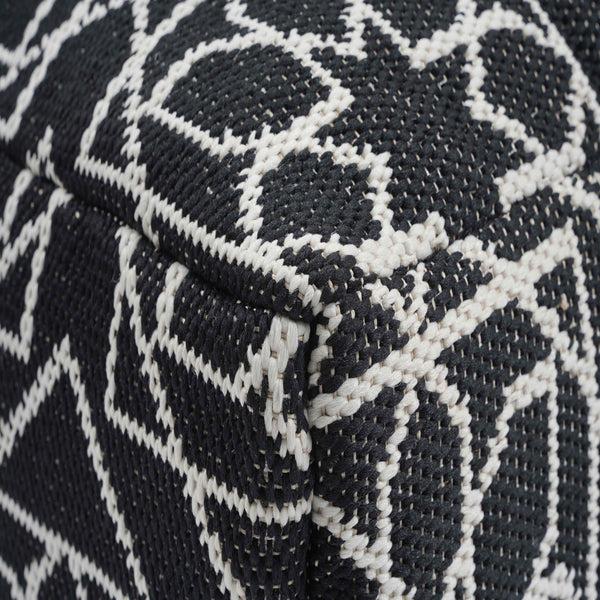 Home Fashion Chiara Indoor/Outdoor Pouf Black