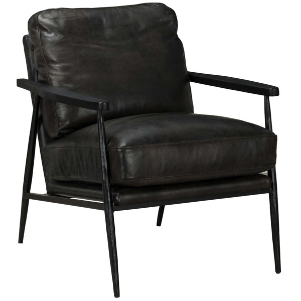 Home Fashion Christopher Leather Chair Black