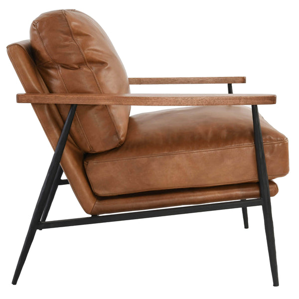 Home Fashion Christopher Leather Club Chair Tan