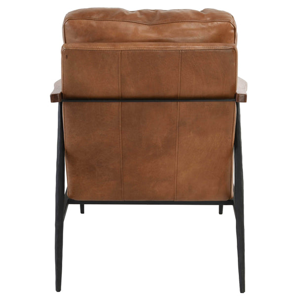 Home Fashion Christopher Leather Club Chair Tan