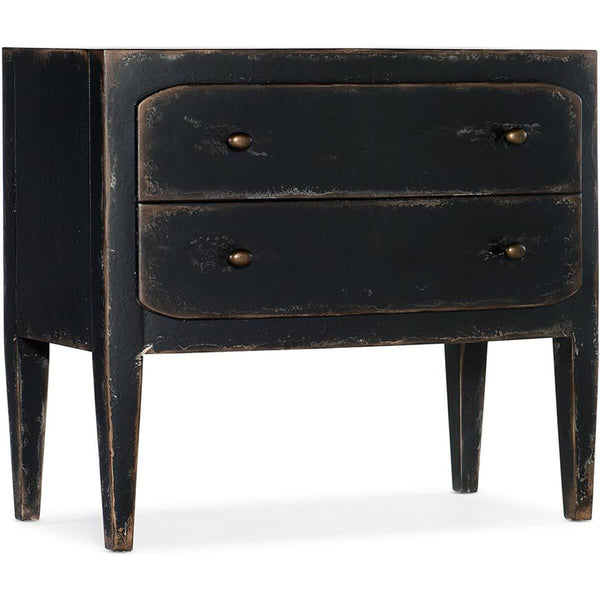 home fashion Ciao Bella 2 Drawer Nightstand Black