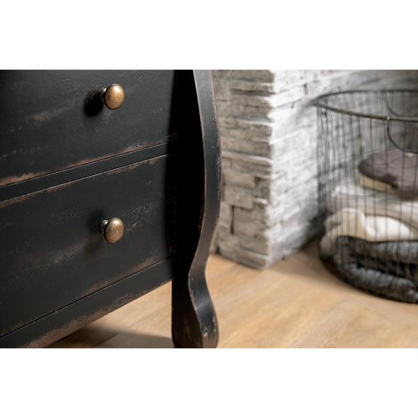 Home Fashion Ciao Bella 5 Drawer Bureau Black