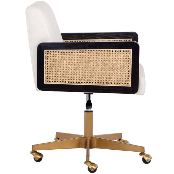Home Fashion Claudette Office Chair Linoso Ivory