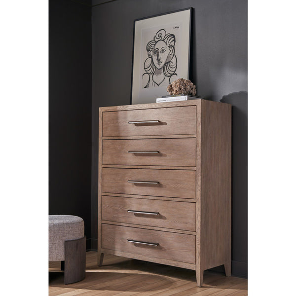 Home Fashion Cove 5 Drawer Chest Gray Oak