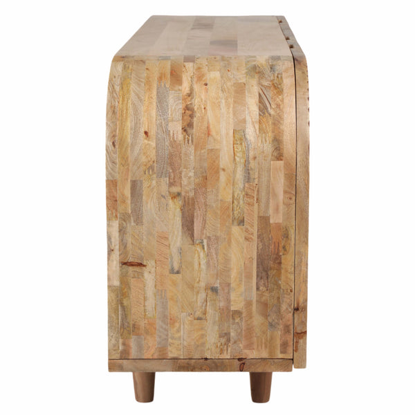 Home Fashion Curved Ridges Sideboard Brown/Natural