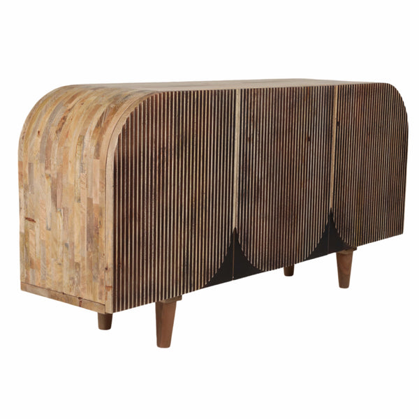 home fashion Curved Ridges Sideboard Brown/Natural