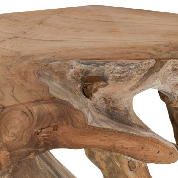 Home Fashion Cypress Root Console Table Natural