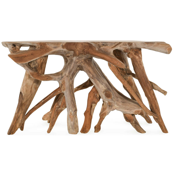 Home Fashion Cypress Root Console Table Natural