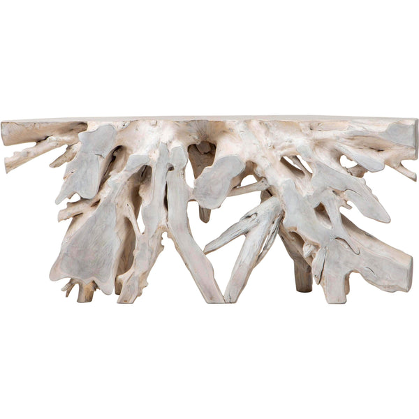 Home Fashion Cypress Root Console Table White Wash