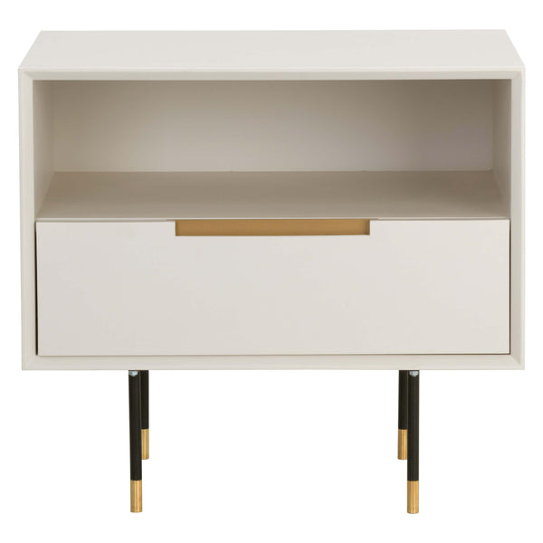 Home Fashion Danbury Nightstand Modern Cream