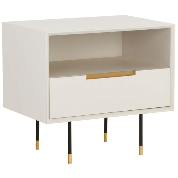 home fashion Danbury Nightstand Modern Cream